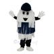 Blue and White Car Wash Cleaning Brush Mascot Costume
