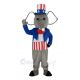 Realistic Patriotic Elephant Mascot Costume Animal