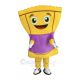 Yellow and Purple Square Maultaschen Mascot Costume Food