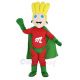 Super Boy with Green Cape Mascot Costume People
