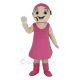 Pink Customer Service Representative Mascot Costume People