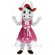 Pink Skirt Cattle Cow Mascot Costume Animal