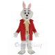 Wendell Rabbit Easter Bunny Mascot Costume Animal in Red Suit