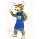 Texas Longhorns Bull in Blue Sportswear Mascot Costume Animal