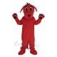 Red Dog with Black Ears Mascot Costume Animal