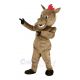 Power Brown Horse with Red Hair Mascot Costume Animal