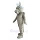 Power Gray Horse with White Hair Mascot Costume Animal