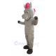 Power Gray Horse with Red Hair Mascot Costume Animal