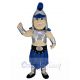 Brave Blue Spartan Warrior Mascot Costume People	