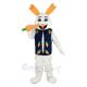 Easter Bunny Rabbit with Carrot Mascot Costume Animal