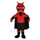 Red Devil with Black Cloak Mascot Costume