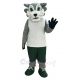 Gray Wolf in White Vest Mascot Costume Animal