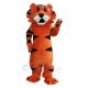 Lively Orange Tiger Mascot Costume Animal