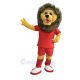 Sport Lion in Red T-shirt Mascot Costume Animal