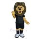 Sport Lion in Black T-shirt Mascot Costume Animal