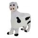White 2 Person Cow Mascot Costume Animal