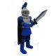 Handsome Blue Knight Mascot Costume 