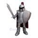 Strong Spartan Silver Knight Mascot Costume