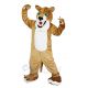 Brown Saber-toothed Tiger Mascot Costume with Big Fangs