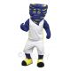 Blue Hurricane Tornado Mascot Costume in White Jersey