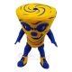 Yellow Power Tornado Mascot Costume