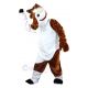 Brown and White Horse Mascot Costume