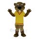 Brown Beaver in Yellow Shirt Mascot Costume Animal