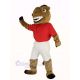 Horse in Red Jersey Mascot Costume Animal