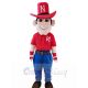 Peasant Mascot Costume with Red Hat People