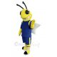 Hornet in Blue T-shirt Mascot Costume Insect