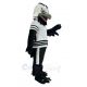 Black Eagle in White T-shirt Mascot Costume Animal