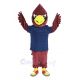 Red Cardinal Bird in Dark Blue Shirt Mascot Costume Animal