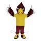 Red Cardinal Bird in Yellow Shirt Mascot Costume Animal