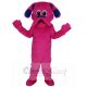 Cute Magenta Dog Mascot Costume Cartoon