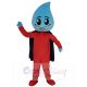 Water Drop Superman Mascot Costume with Dark Blue Cloak