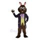 Bunny Rabbit in Purple Tuxedo Mascot Costume Animal