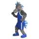 Mustang Horse in Blue Vest Mascot Costume