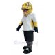 Happy Yellow Viper Snake Mascot Costume Animal