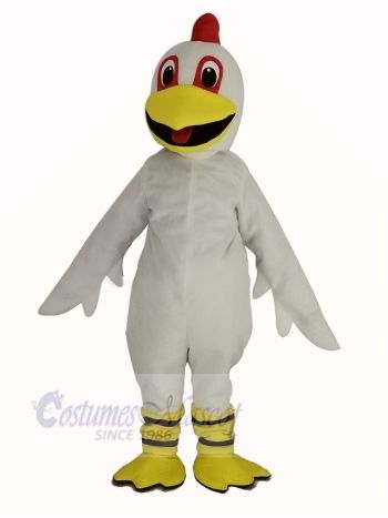 White Chicken Mascot Costume Animal