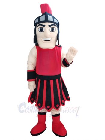 Red Spartan Mascot Costume People
