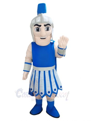 Blue Spartan Mascot Costume People