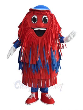 Blue and Red Car Wash Mascot Costume