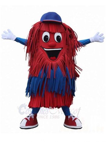 New Blue and Red Car Wash Cleaning Brush Mascot Costume