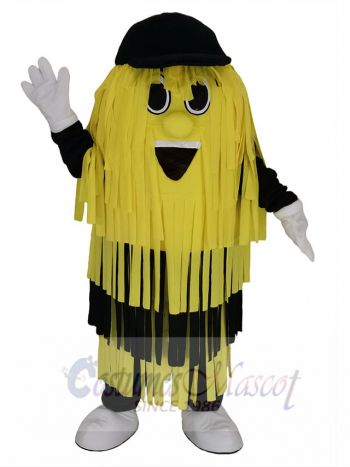 Yellow and Black Car Wash Cleaning Brush Mascot Costume