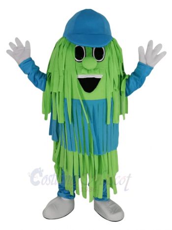 Light Blue and Green Car Wash Mascot Costume