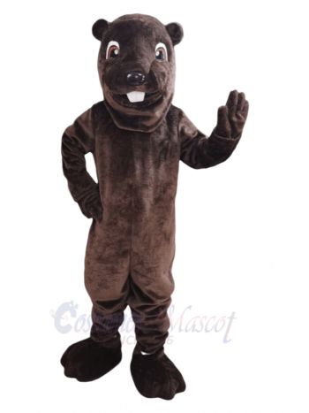 Cute Barney Beaver Mascot Costume Animal