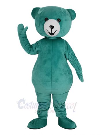 Cute Mint Green Teddy Bear Mascot Costume