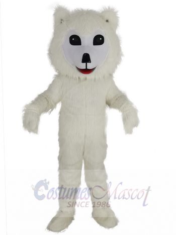 White Samoyed Dog Mascot Costume Animal