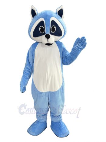 Cute Blue Robbie Raccoon Mascot Costume Animal