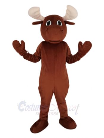 Brown Male Moose Mascot Costume Animal